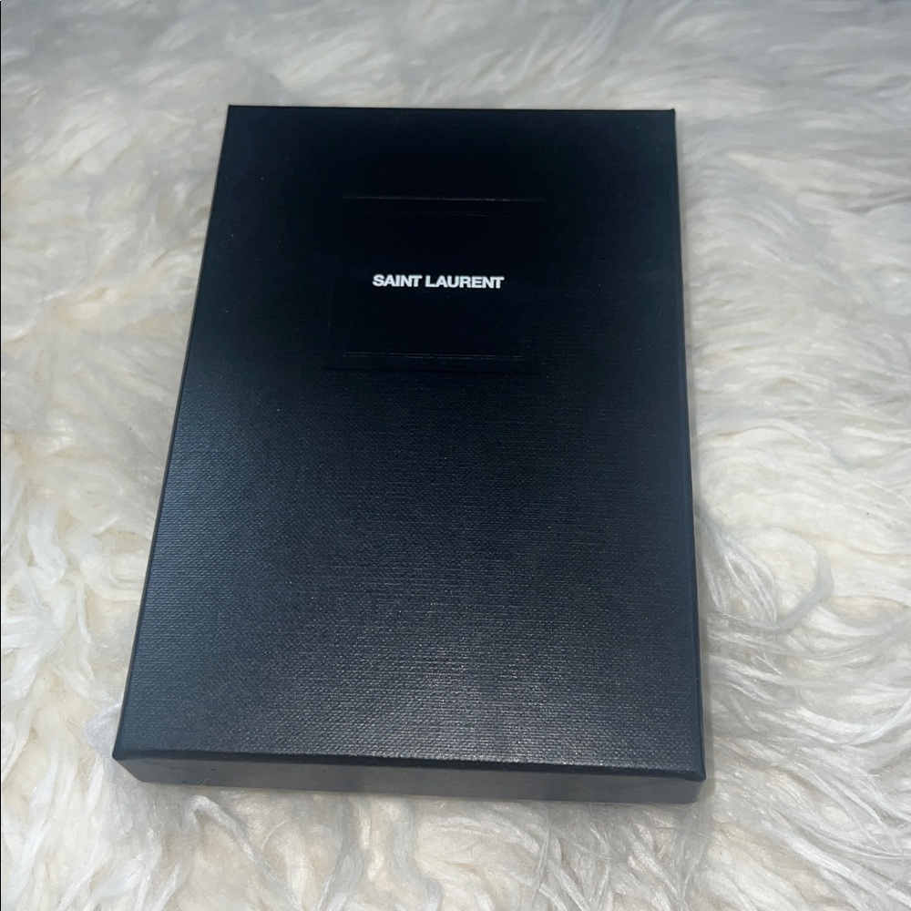 Brand New  Saint Laurent Calfskin Bifold Wallet Teak Wood Beige